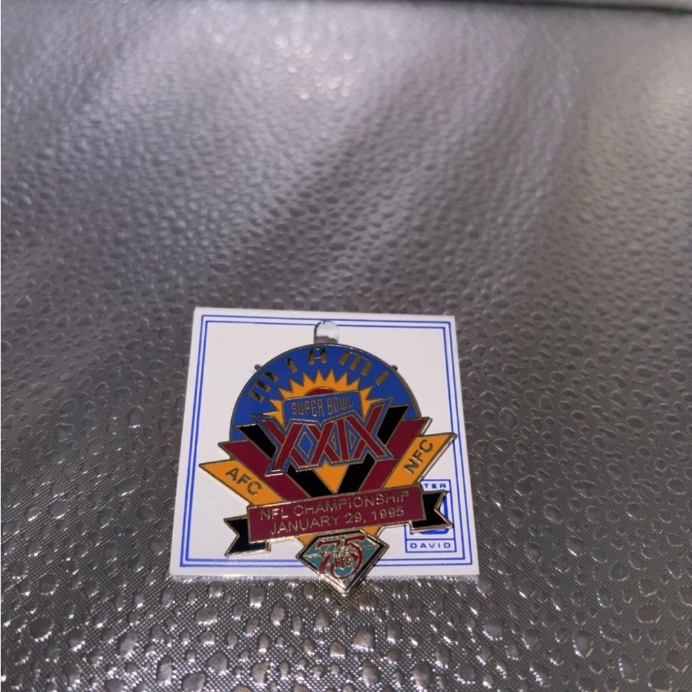 Super Bowl XXIX  Miami NFL Championship Jan. 29, 1995 ~ RARE Peter David Pin New